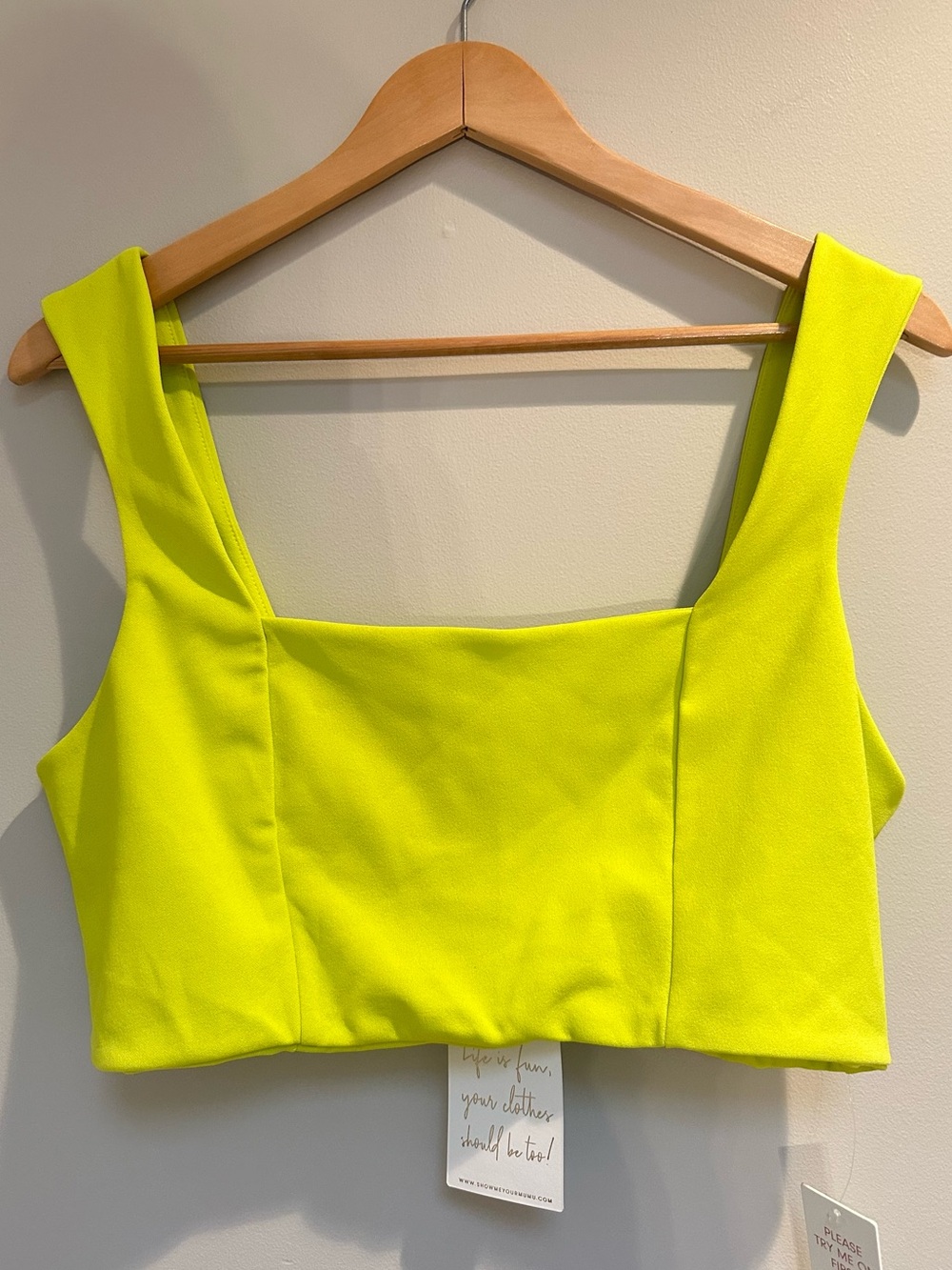 NWT Show Me Your‎ MuMu Ansley Crop Top Citrine Women’s XL | Bright Summer Piece